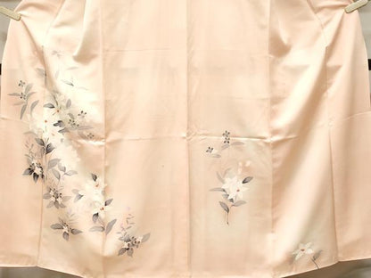 平和屋着物■訪問着　刺繍　枝花文　暈し染め　正絹　逸品　CABF3649ev