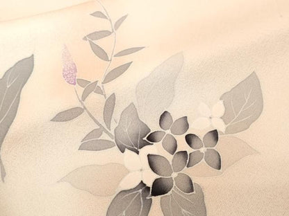 平和屋着物■訪問着　刺繍　枝花文　暈し染め　正絹　逸品　CABF3649ev