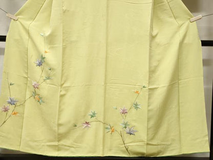 平和屋着物■訪問着 総刺繍 枝楓文 金糸 正絹 逸品 CABF3650ev