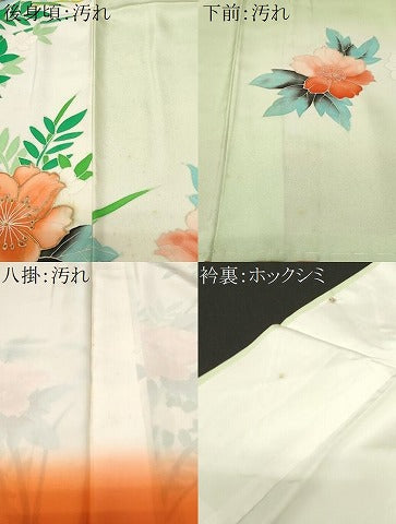 平和屋着物■訪問着　草花文　暈し染め　金彩　正絹　逸品　CABF3660ev
