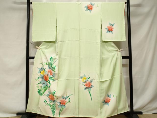 平和屋着物■訪問着　草花文　暈し染め　金彩　正絹　逸品　CABF3660ev