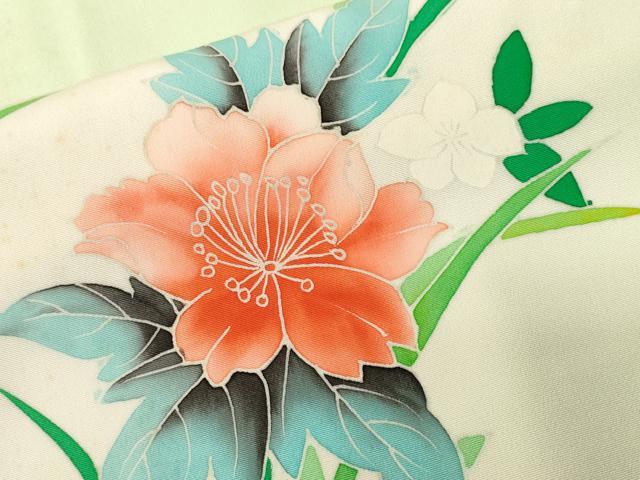 平和屋着物■訪問着　草花文　暈し染め　金彩　正絹　逸品　CABF3660ev