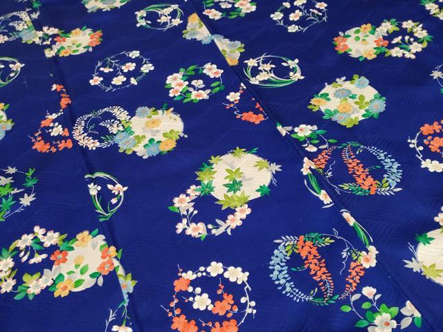 平和屋着物■上質な小紋 草花丸文 金彩 正絹 逸品 CABF3671ev