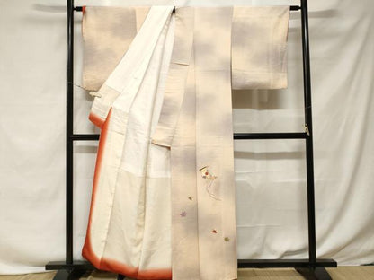 平和屋着物■豪華色留袖 総刺繍 駒刺繍 几帳舞楓文 霞文 暈し染め 金糸 正絹 逸品 CABF3673ev