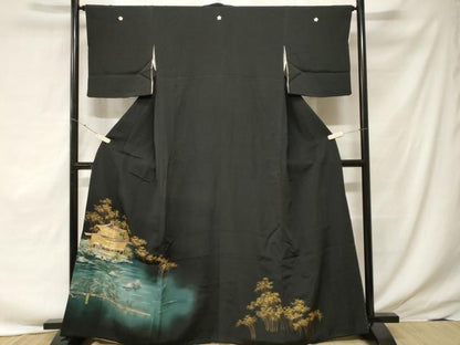 平和屋着物■豪華黒留袖 御所解文 暈し染め 金彩 正絹 逸品 CABF3676ev