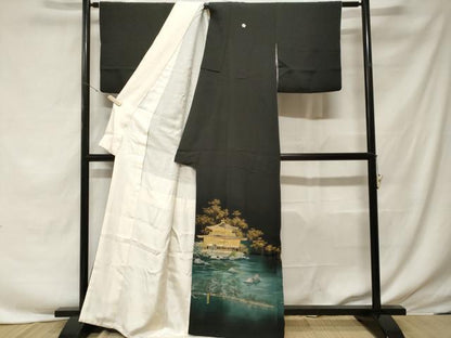 平和屋着物■豪華黒留袖 御所解文 暈し染め 金彩 正絹 逸品 CABF3676ev
