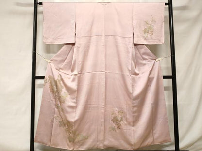 平和屋着物■訪問着 葡萄蔦の葉文 暈し染め 金彩 正絹 逸品 CABF3679ev