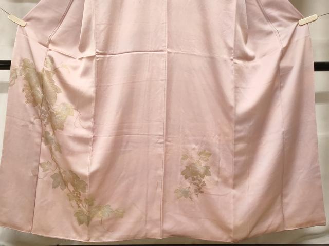 平和屋着物■訪問着 葡萄蔦の葉文 暈し染め 金彩 正絹 逸品 CABF3679ev
