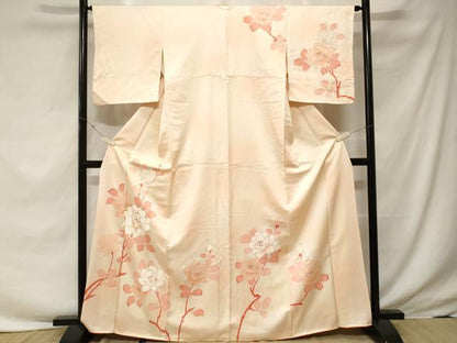 平和屋着物■訪問着 駒刺繍 枝花文 暈し染め 金彩 正絹 逸品 CABF3680ev