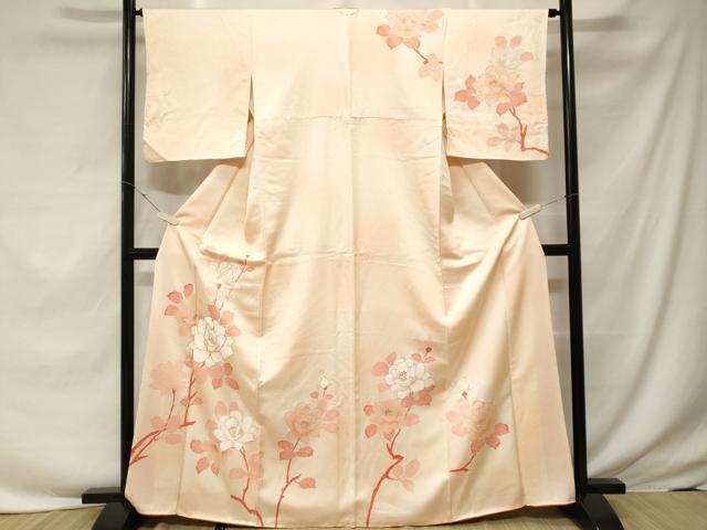 平和屋着物■訪問着 駒刺繍 枝花文 暈し染め 金彩 正絹 逸品 CABF3680ev