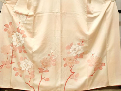 平和屋着物■訪問着 駒刺繍 枝花文 暈し染め 金彩 正絹 逸品 CABF3680ev