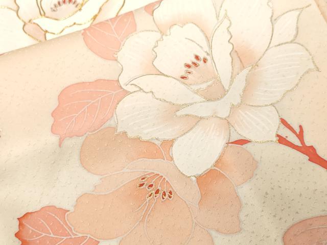 平和屋着物■訪問着 駒刺繍 枝花文 暈し染め 金彩 正絹 逸品 CABF3680ev