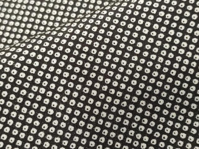 平和屋着物●上質な小紋　鹿の子花文　黒地　正絹　逸品　DABD1616ps 平和屋着物□上質な小紋 鹿の子文 黒地 正絹 逸品 CABF3681ev
