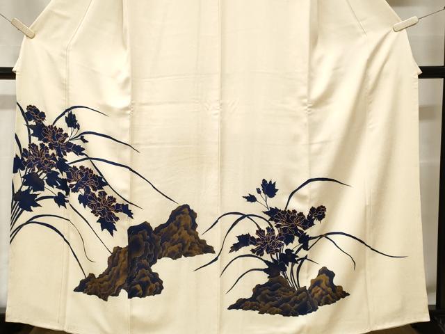 平和屋着物■豪華色留袖 駒刺繍 草花文 暈し染め 金彩 正絹 逸品 CABF3682ev