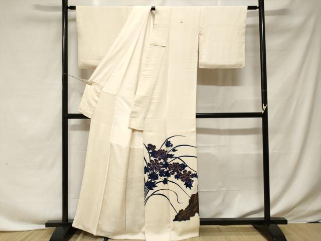 平和屋着物■豪華色留袖 駒刺繍 草花文 暈し染め 金彩 正絹 逸品 CABF3682ev