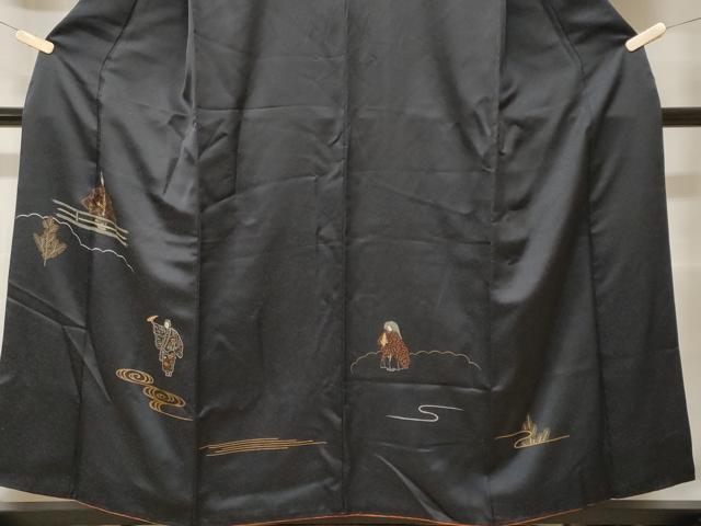 平和屋着物■訪問着 能 流水松葉文 金彩 正絹 逸品 CABF3686ev