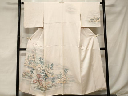 平和屋着物■日展作家 寺島節朗 訪問着 御所解文 暈し染め 正絹 逸品 CABF3689ev