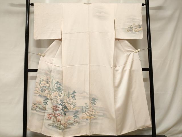 平和屋着物■日展作家 寺島節朗 訪問着 御所解文 暈し染め 正絹 逸品 CABF3689ev
