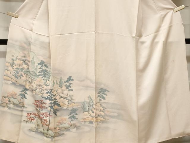 平和屋着物■日展作家 寺島節朗 訪問着 御所解文 暈し染め 正絹 逸品 CABF3689ev