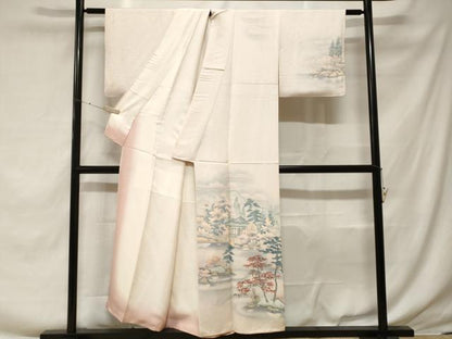 平和屋着物■日展作家 寺島節朗 訪問着 御所解文 暈し染め 正絹 逸品 CABF3689ev