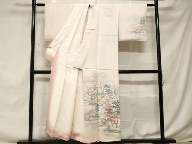 平和屋着物■日展作家 寺島節朗 訪問着 御所解文 暈し染め 正絹 逸品 CABF3689ev