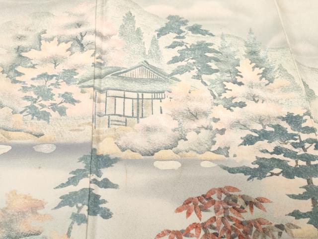 平和屋着物■日展作家 寺島節朗 訪問着 御所解文 暈し染め 正絹 逸品 CABF3689ev