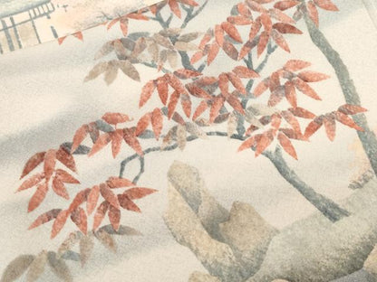 平和屋着物■日展作家 寺島節朗 訪問着 御所解文 暈し染め 正絹 逸品 CABF3689ev