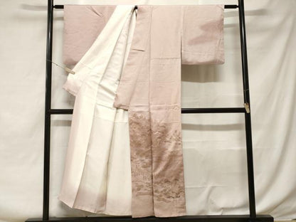 平和屋着物■訪問着 刺繍 御所解文 暈し染め 金彩 正絹 逸品 未使用 CABF3692ev