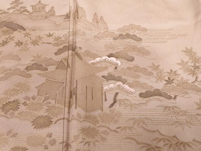 平和屋着物■訪問着 刺繍 御所解文 暈し染め 金彩 正絹 逸品 未使用 CABF3692ev