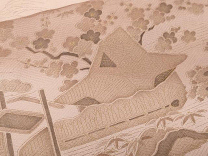平和屋着物■訪問着 刺繍 御所解文 暈し染め 金彩 正絹 逸品 未使用 CABF3692ev