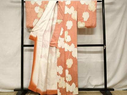 平和屋着物■上質な小紋 地紋起こし 枝花文 暈し染め 正絹 逸品 CABF3693ev