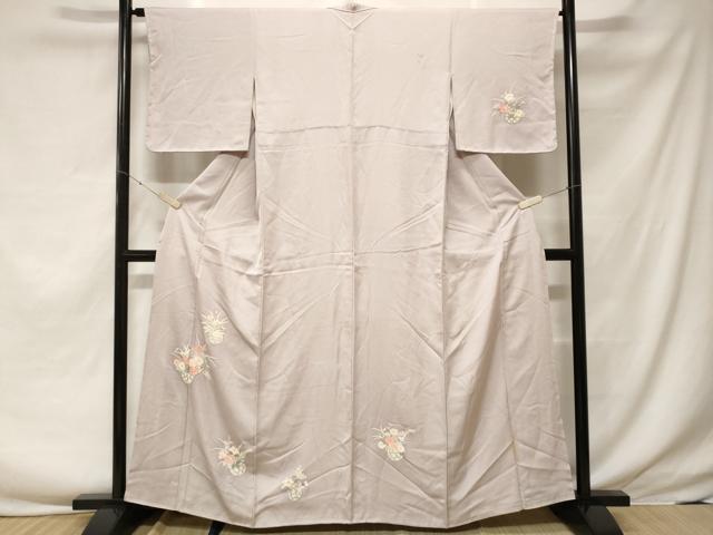平和屋着物■隆国 相良刺繍 総刺繍 訪問着 花籠文 正絹 逸品 CABF3695ev