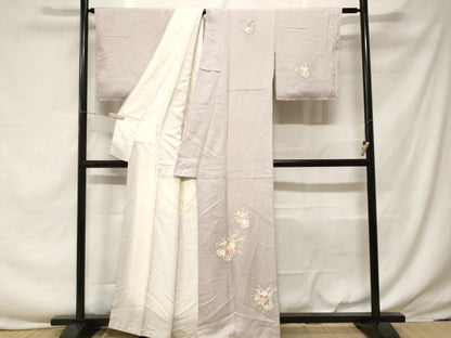 平和屋着物■隆国 相良刺繍 総刺繍 訪問着 花籠文 正絹 逸品 CABF3695ev
