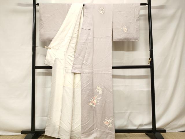 平和屋着物■隆国 相良刺繍 総刺繍 訪問着 花籠文 正絹 逸品 CABF3695ev