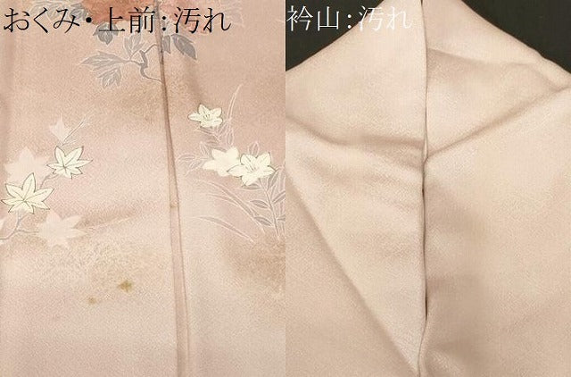 平和屋着物■訪問着 鼓草花文 暈し染め 金彩 正絹 逸品 CABF3696ev