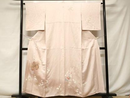 平和屋着物■訪問着 鼓草花文 暈し染め 金彩 正絹 逸品 CABF3696ev