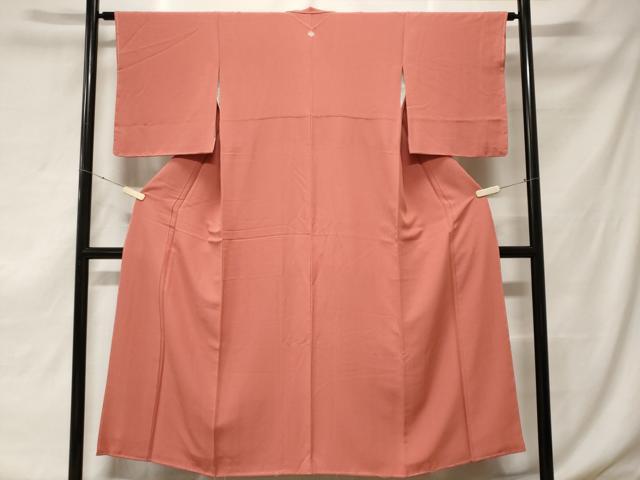 平和屋着物●上質な色無地　甚三紅色　正絹　逸品　未使用　AABG7332ph 平和屋着物□上質な色無地 甚三紅色 正絹 逸品 CABF3706ev