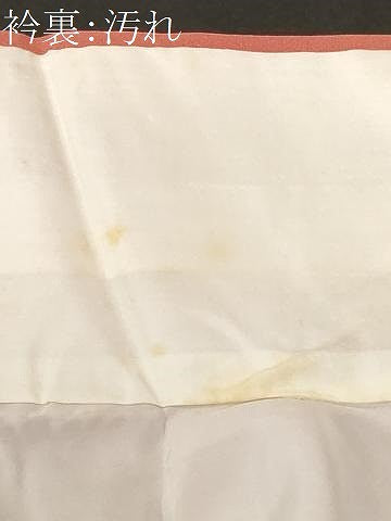 平和屋着物■上質な色無地　甚三紅色　正絹　逸品　CABF3706ev