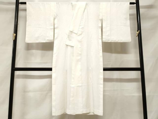 平和屋着物■長襦袢　無双仕立て　紗綾形地紋　白色　洗える着物　CABF3712ev