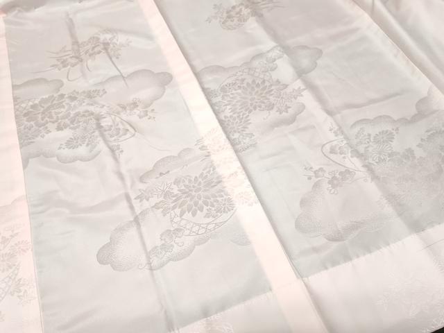 平和屋着物■長襦袢　無双仕立て　雲取り草花籠文　暈し染め　洗える着物　CABF3714ev