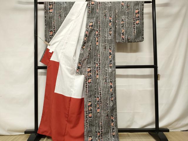 平和屋着物▽小紋　単衣　舞蝶文　洗える着物　DAAT9247az 平和屋着物□小紋 変わり麻の葉文様 洗える着物 CABF9744evの通販 by