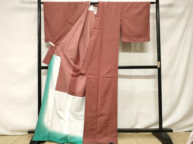 平和屋着物■小紋　花尽くし文　胴抜き仕立て　洗える着物　CABF3730ev