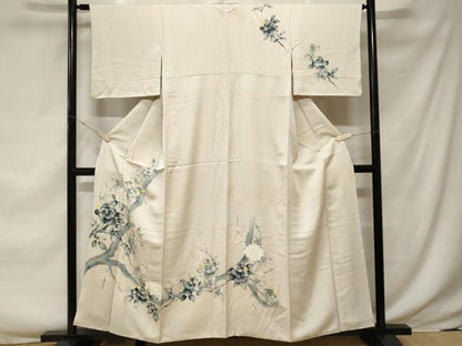 平和屋着物■訪問着 手描き 枝花文 暈し染め 正絹 逸品 CABF3736ev