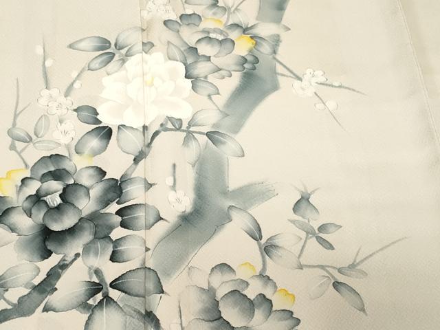 平和屋着物■訪問着 手描き 枝花文 暈し染め 正絹 逸品 CABF3736ev