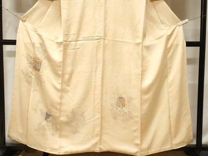 平和屋着物■訪問着 貝桶草花文 暈し染め 正絹 逸品 CABF3743ev