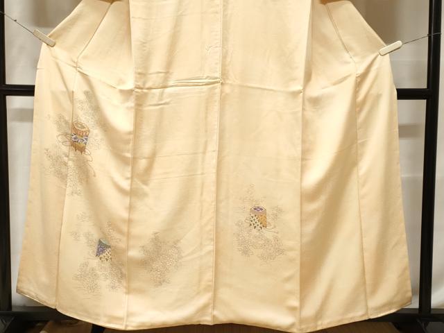平和屋着物■訪問着 貝桶草花文 暈し染め 正絹 逸品 CABF3743ev