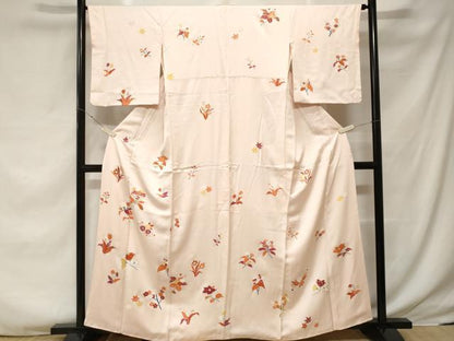 平和屋着物■訪問着 刺繍 枝花文 金彩 正絹 逸品 CABF3751ev