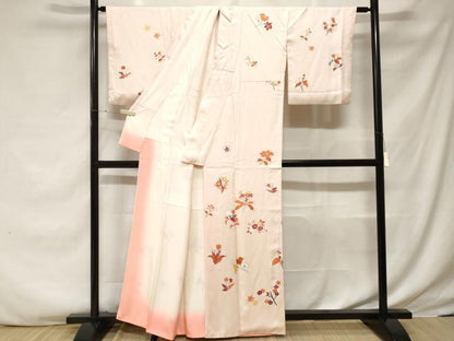 平和屋着物■訪問着 刺繍 枝花文 金彩 正絹 逸品 CABF3751ev