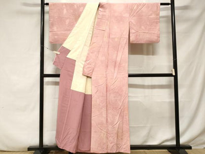 平和屋着物■上質な小紋 霞文 舞花地紋 暈し染め 正絹 逸品 CABF3765ev