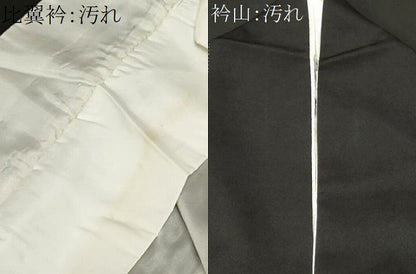 平和屋着物■豪華黒留袖　駒刺繍　尾長鳥笹竹文　金彩　正絹　逸品　CABF3770ev